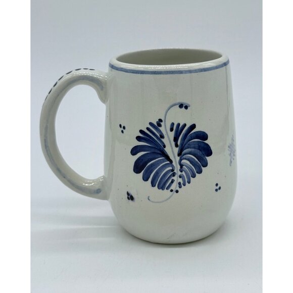 Handpainted Delft Blue & White Ceramic Mug With Windmill Design - Picture 2 of 7
